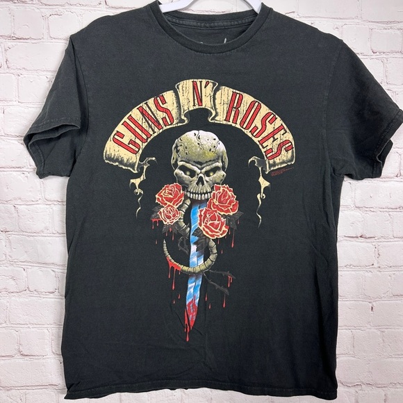 Guns n Roses Black Graphic print short sleeve Bravado t-shirt, sz M Cotton - Picture 1 of 3